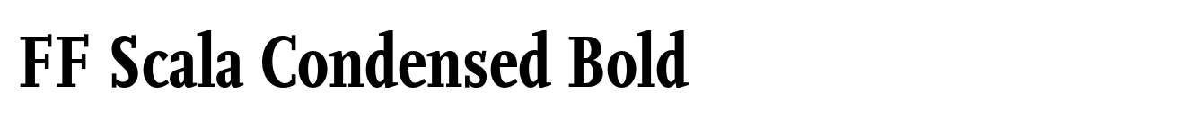 FF Scala Condensed Bold